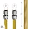 Flextron Gas Line Hose 3/8'' O.D.x48'' Len 3/8" FIP Fittings Yellow Coated Stainless Steel Flexible Connector FTGC-YC14-48H - alternate 4